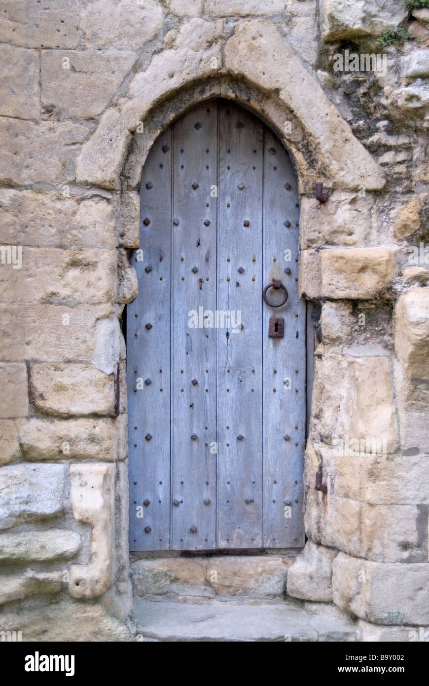 Blue door, Inghilterra Foto Stock