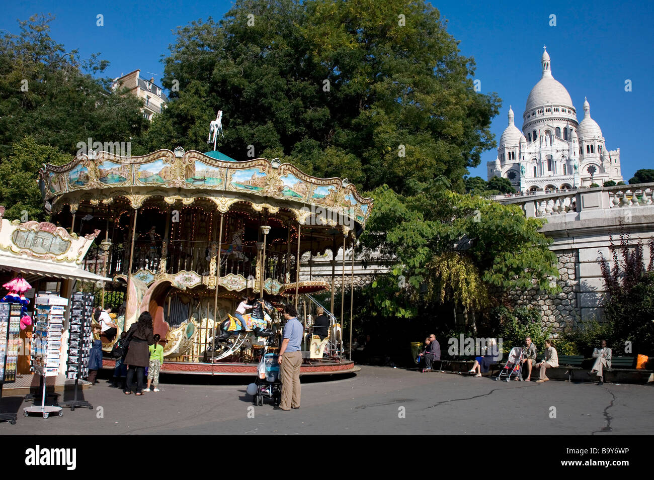 Basilica del Sacro Cuore a Parigi, Francia Foto Stock