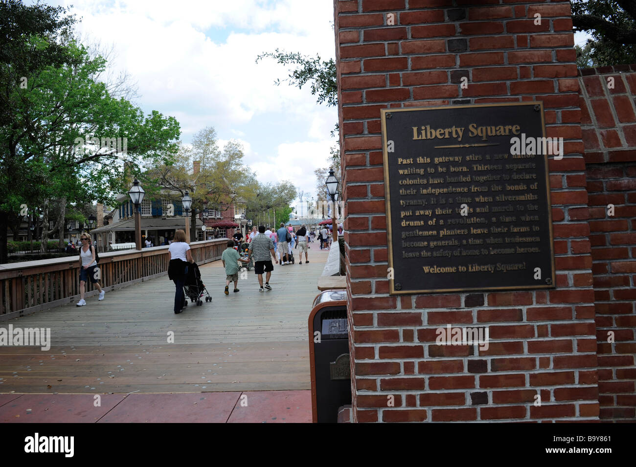 Liberty area quadrata di Walt Disney il Parco a Tema del Regno Magico di Orlando in Florida centrale Foto Stock