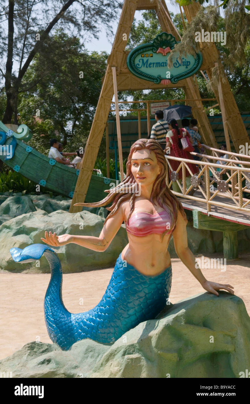 VGP Golden Beach Resort parco dei divertimenti di Chennai Tamil Nadu India Foto Stock