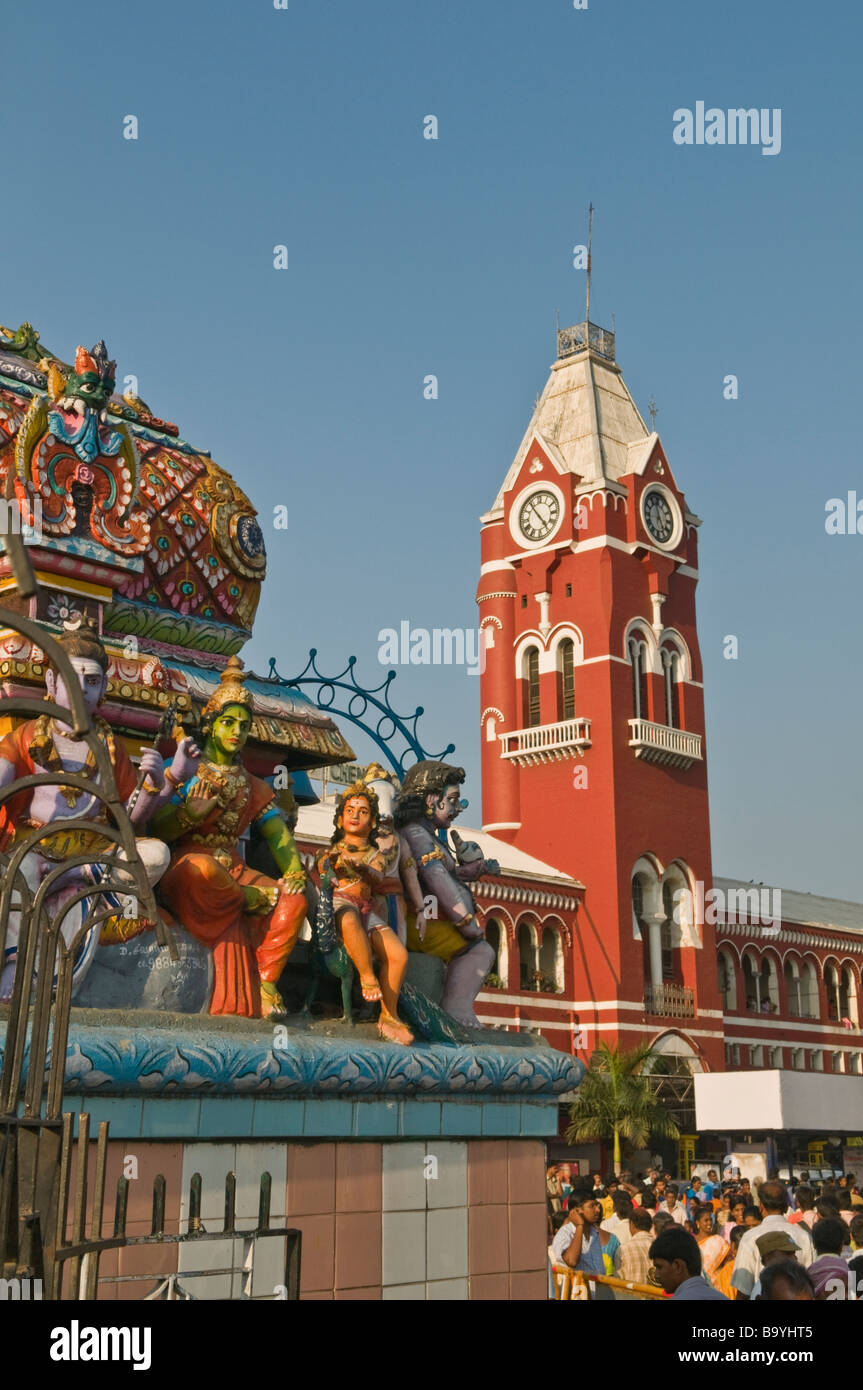 Chennai Central Station Tamil Nadu India Foto Stock