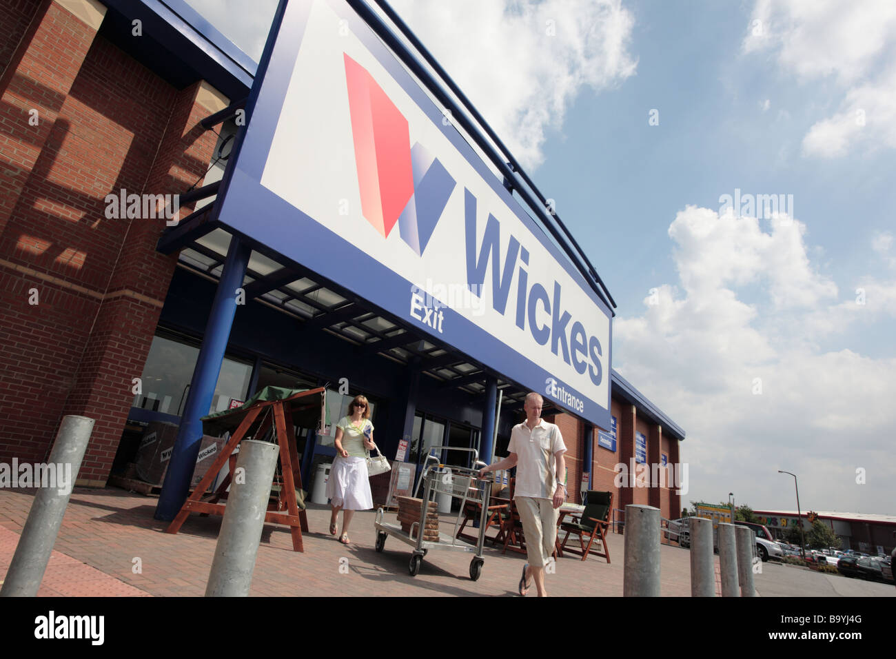 Wickes store, Albion Mills Retail Park, Wakefield Foto Stock