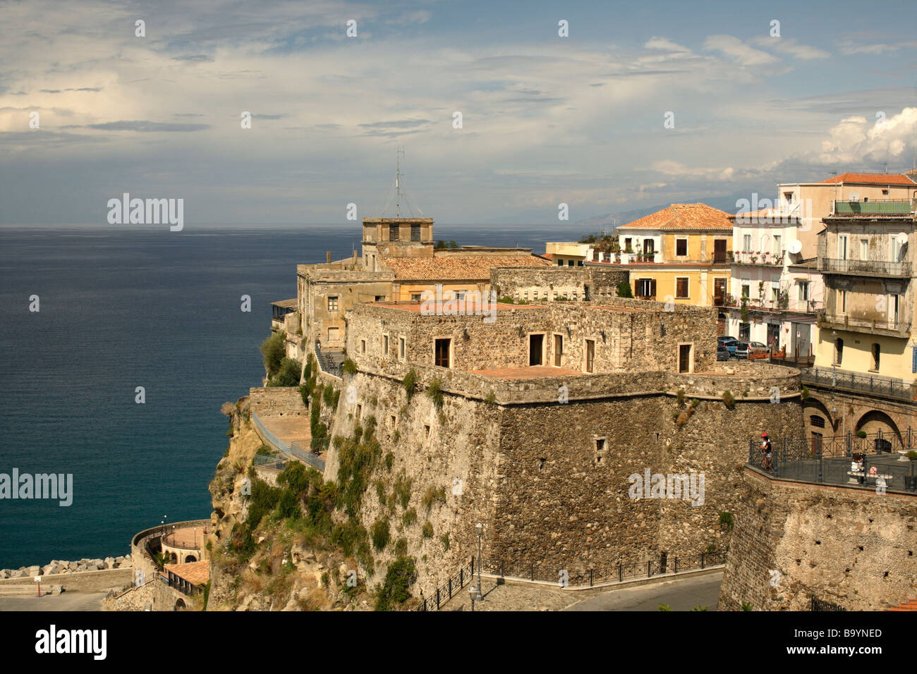 Vista del Castello Murat xv secolo Pizzo Calabria Italia Foto Stock