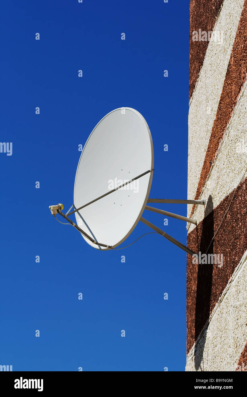 Parabola satellitare. Foto Stock