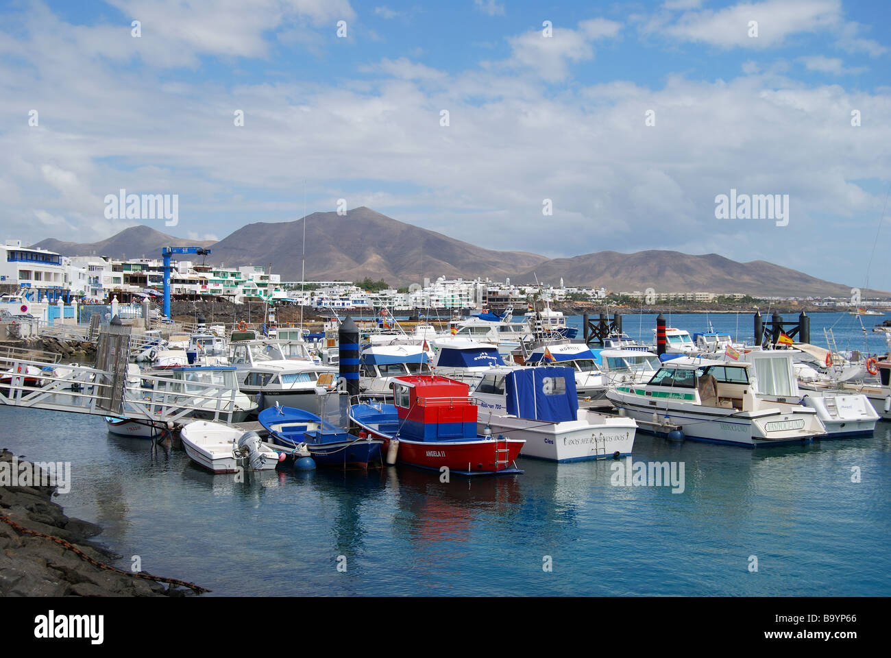 Port marina, Playa Blanca, Lanzarote, Isole Canarie, Spagna Foto Stock