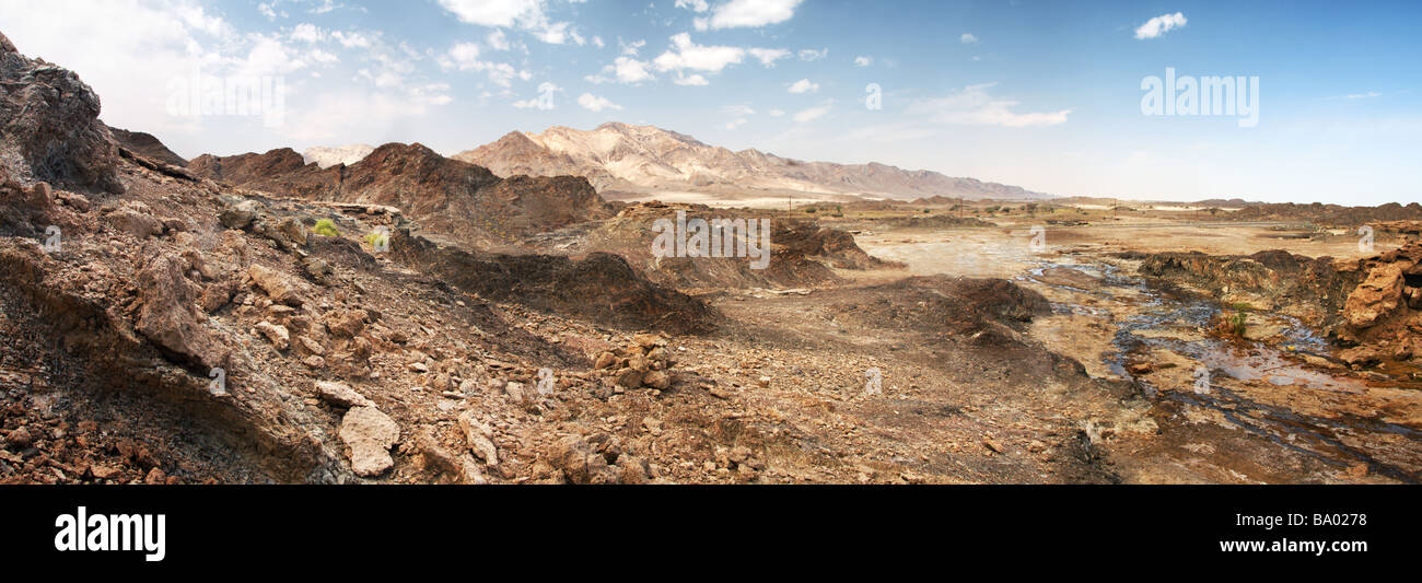 Le rocce del Rub' al Khali desert, EMIRATI ARABI UNITI Foto Stock