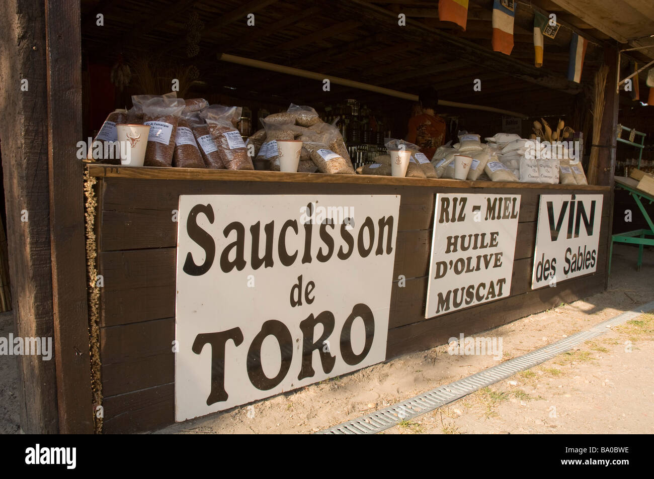 Farm Shop vendita di prodotti locali Camargues Francia Europa Foto Stock