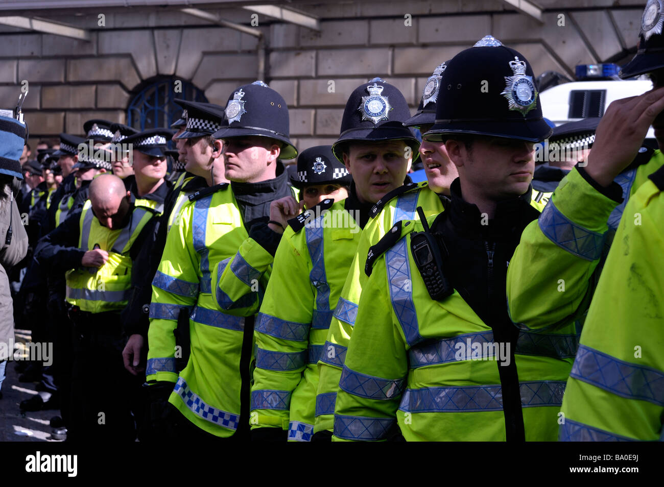 Protesta a Londra durante il vertice del G20 - 1 Aprile. 2009 Foto Stock