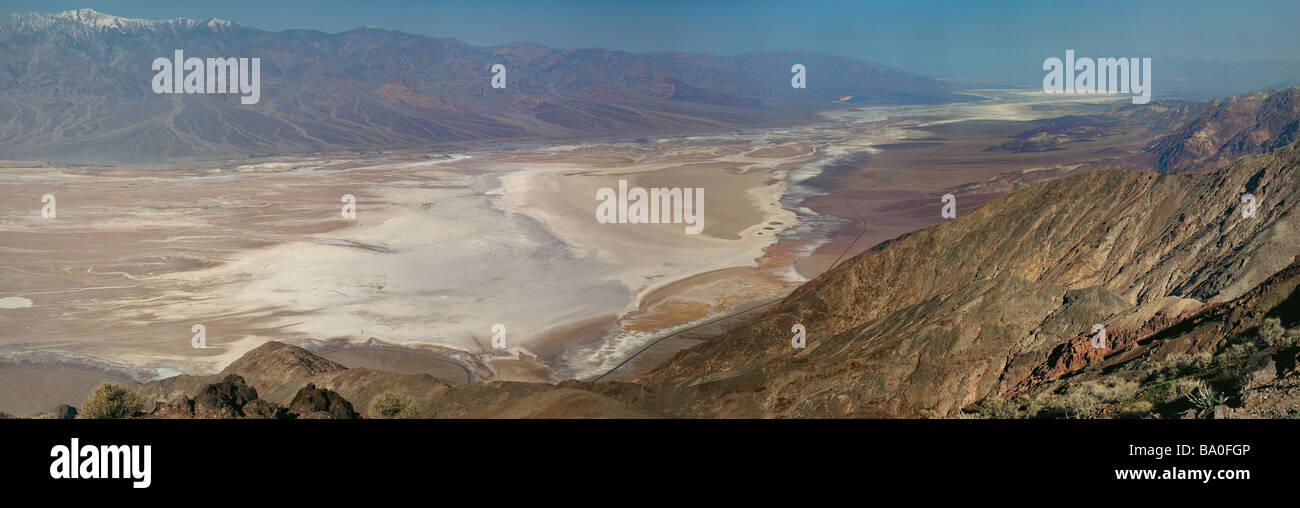 Parco Nazionale della Valle della Morte, "ante vista dell' - elevazione più basso sul nord del continente americano. Si tratta di una immagine ad alta risoluzione. Foto Stock