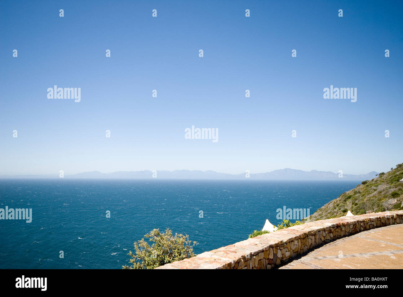 Vista dal Capo di Buona Speranza a Cape Point, Sud Africa Foto Stock