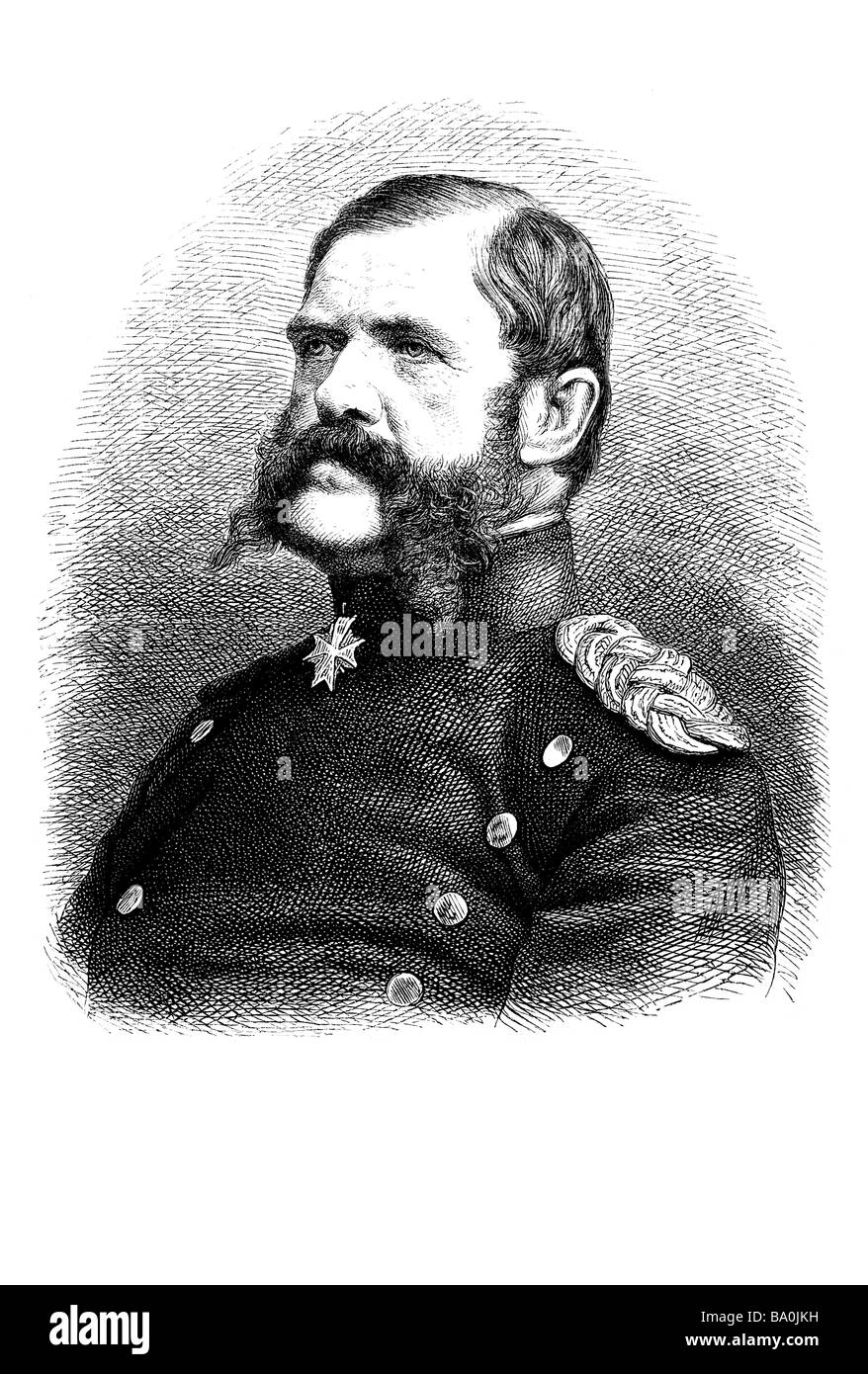 Eugen Anton Theophil von Podbielski (17 Ottobre 1814 - 31 ottobre 1879) Foto Stock