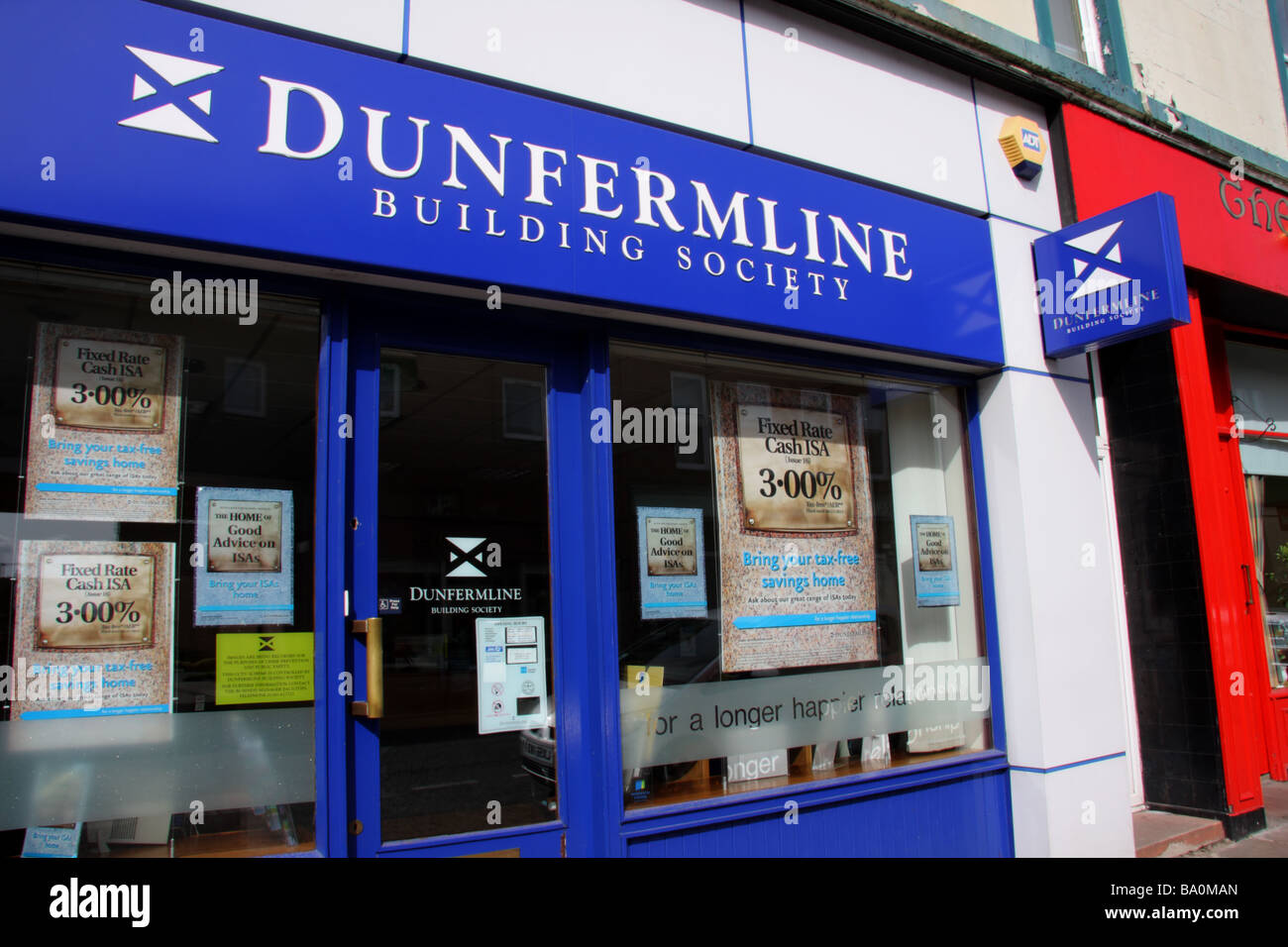 Dunfermline Building Society branch Castle Douglas Dumfries and Galloway Scotland Foto Stock