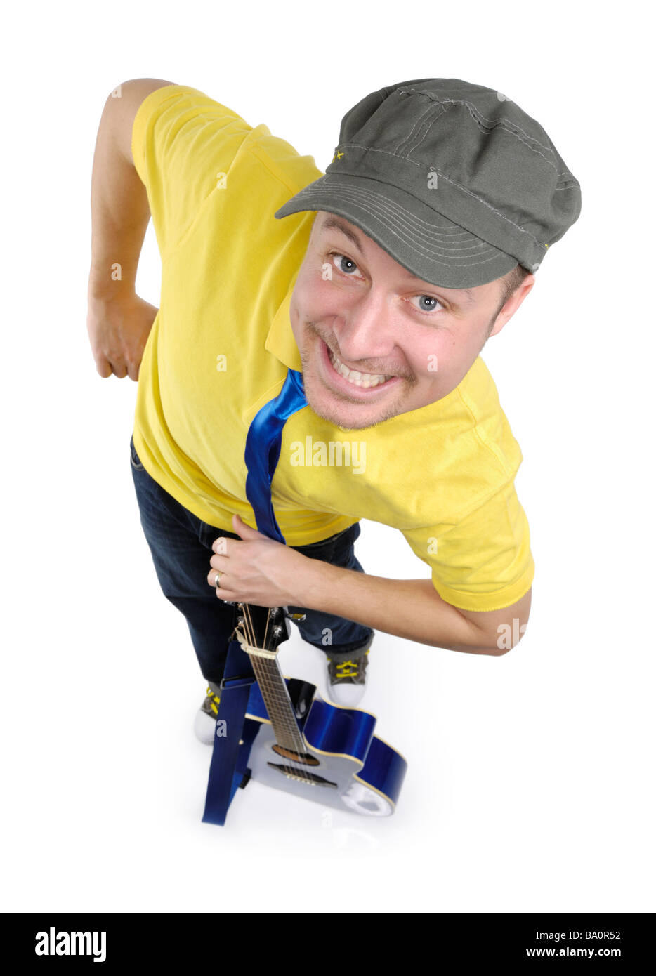 Uomo con una chitarra Foto Stock