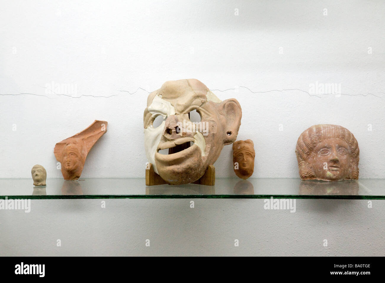 Origine romana in ceramica nel Museo di Archeologia, Jerash, Giordania Foto Stock