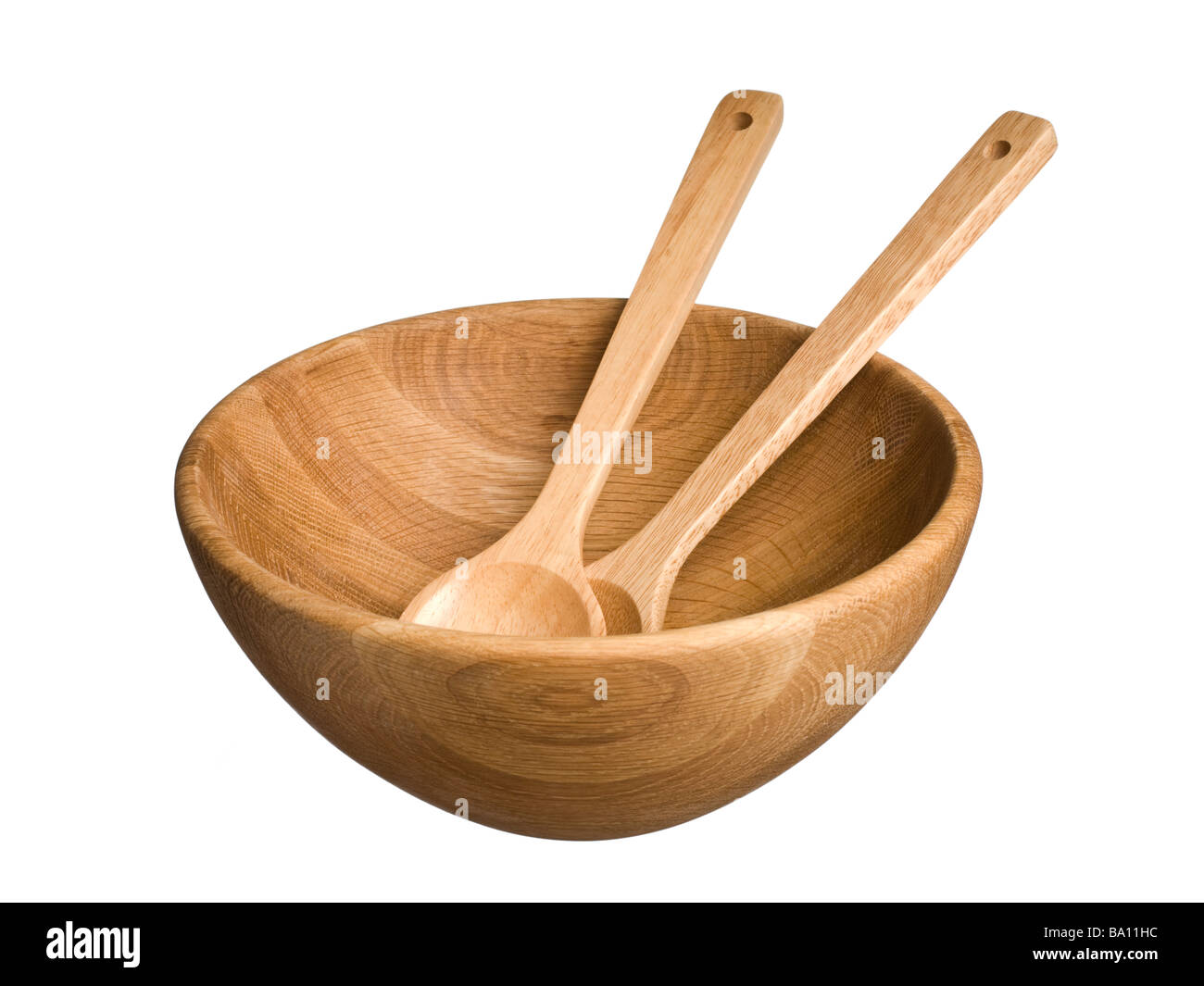 Svuotare insalatiera di legno dei server Foto stock - Alamy