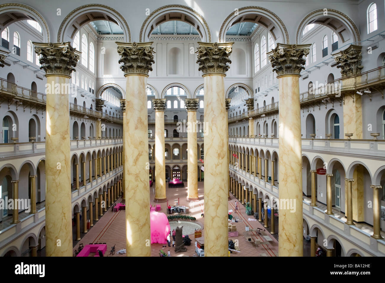 Great Hall presso il National Building Museum Washington DC Foto Stock