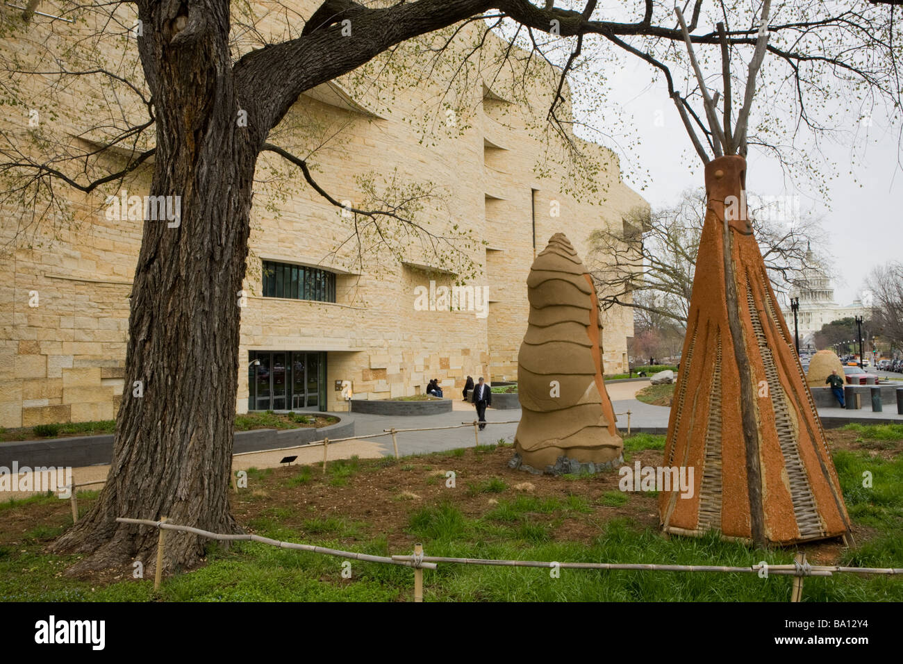 Lo Smithsonian National Museum of American Indian Washington DC Foto Stock