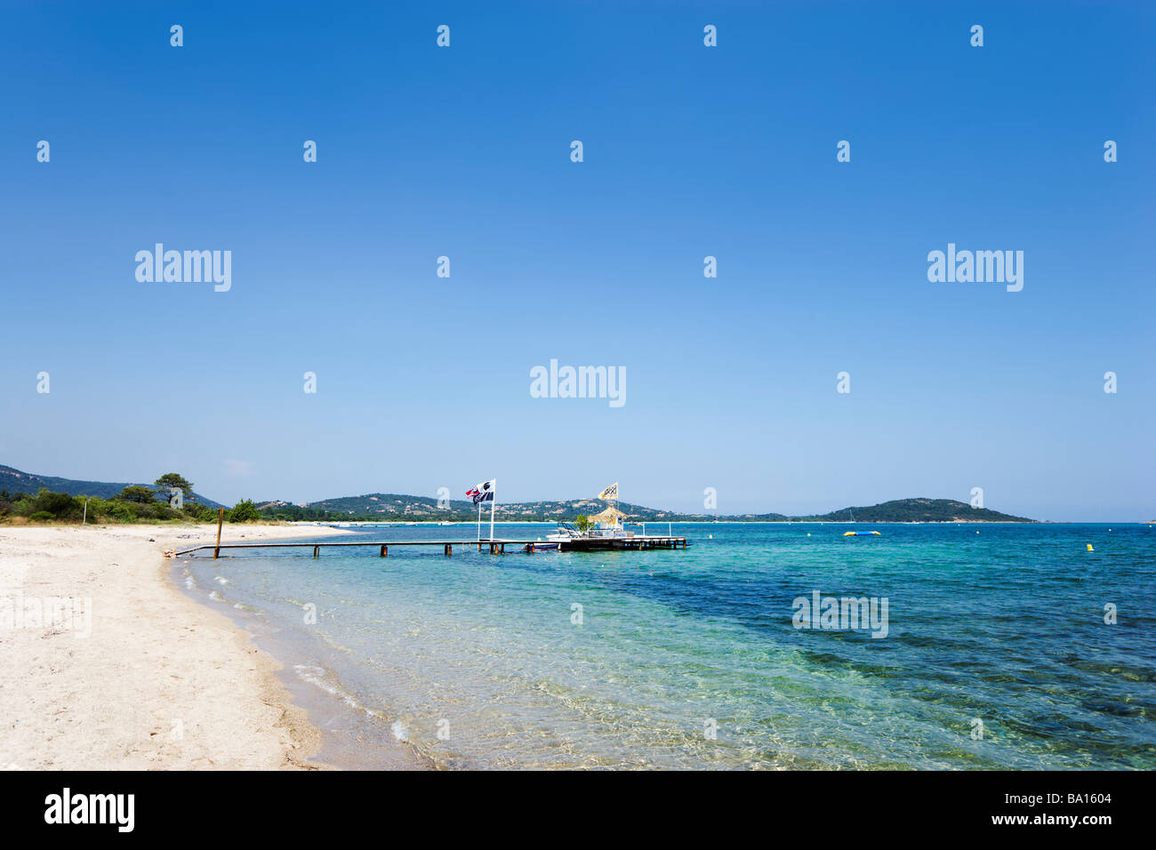 Spiaggia di San Ciprianu, vicino a Porto Vecchio, in Corsica, Francia Foto Stock