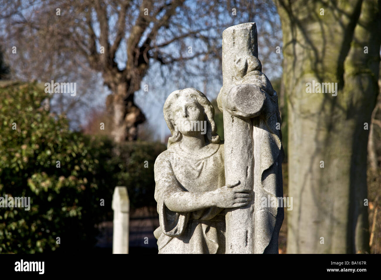 Sandy cimitero comunale, Inghilterra Foto Stock