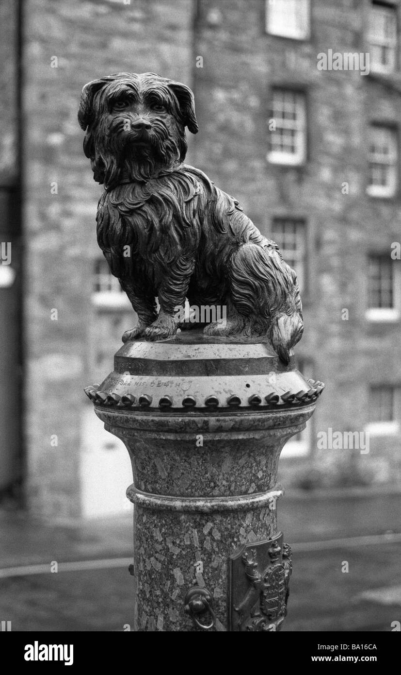 The Greyfriars Bobby Fountain, Edimburgo Foto Stock