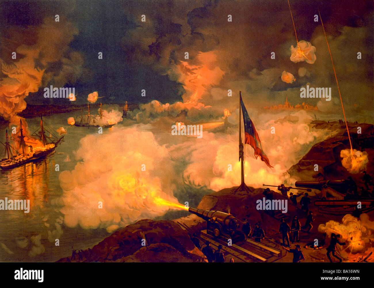 Battaglia di Port Hudson 21 Maggio al 9 Luglio 1863 Foto Stock