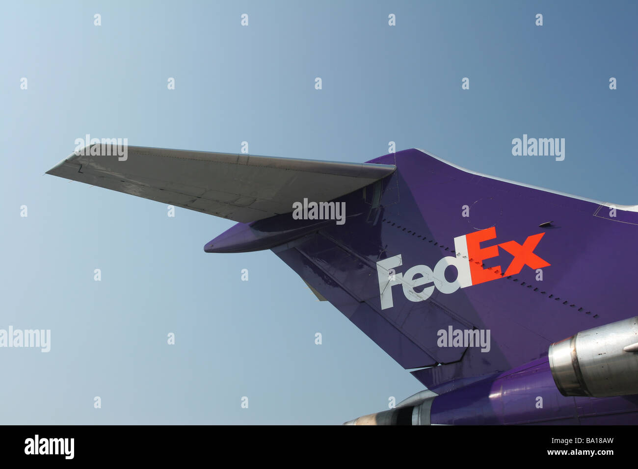 FedEx coda aereo visto a Dayton Air Show Vandalia Ohio Foto Stock