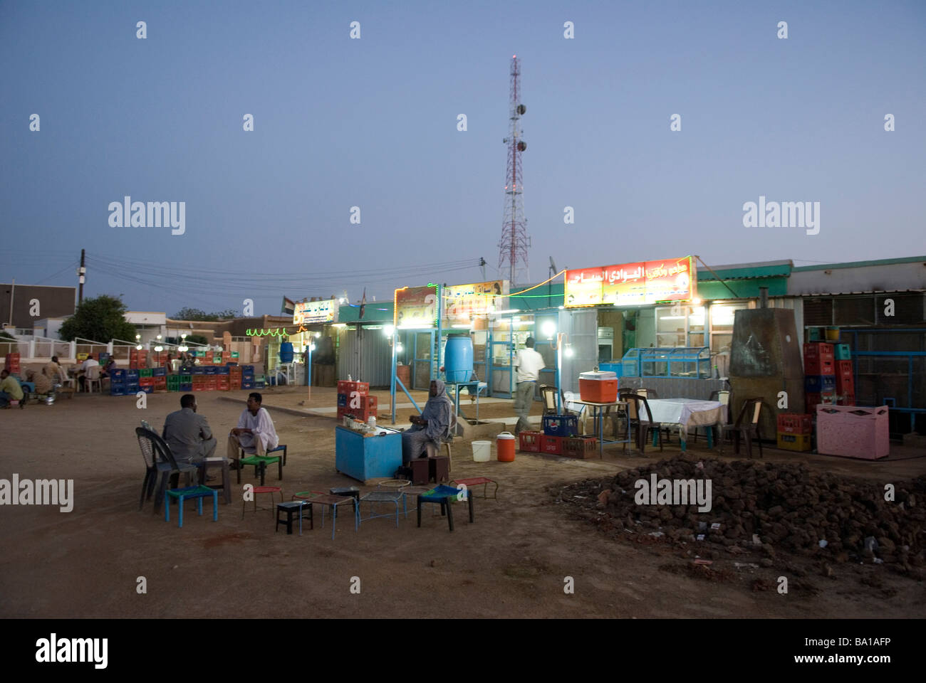 Tè sudanese in stallo Foto Stock