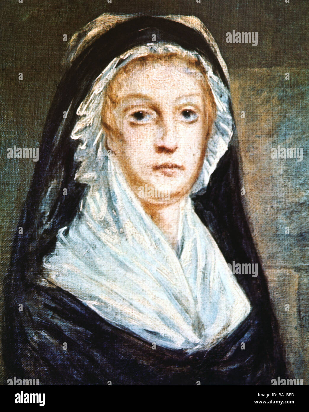 Maria Antonietta, 2.11.1755 - 16.10.1793, regina consorte di Francia 10.5.1774 - 21.9.1792, ritratto, come prigioniero, pastello, circa 17 Foto Stock