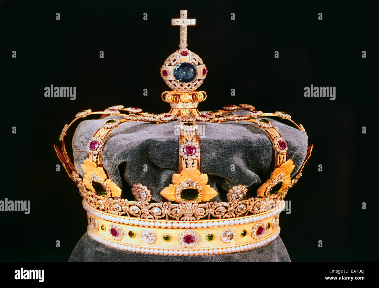 Gioielli, i gioielli della corona bavarese, Royal Crown, realizzata da Charles Percier e Jean Baptiste de Lasne, Parigi 1806/1807, Residenz, mu Foto Stock
