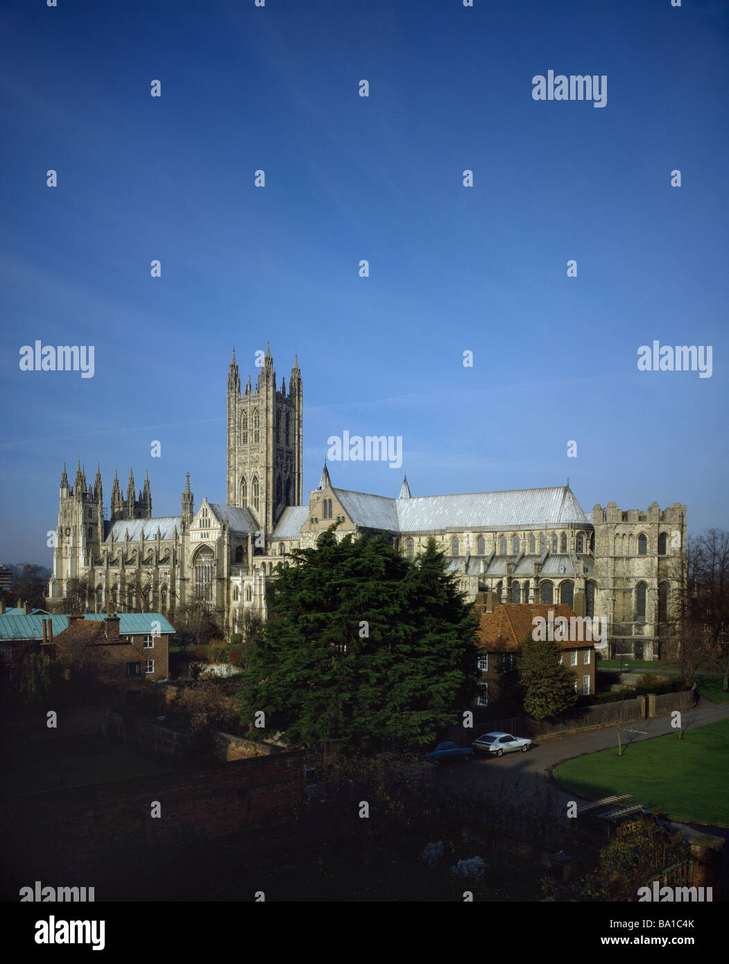 La Cattedrale di Canterbury esterno da sud Foto Stock