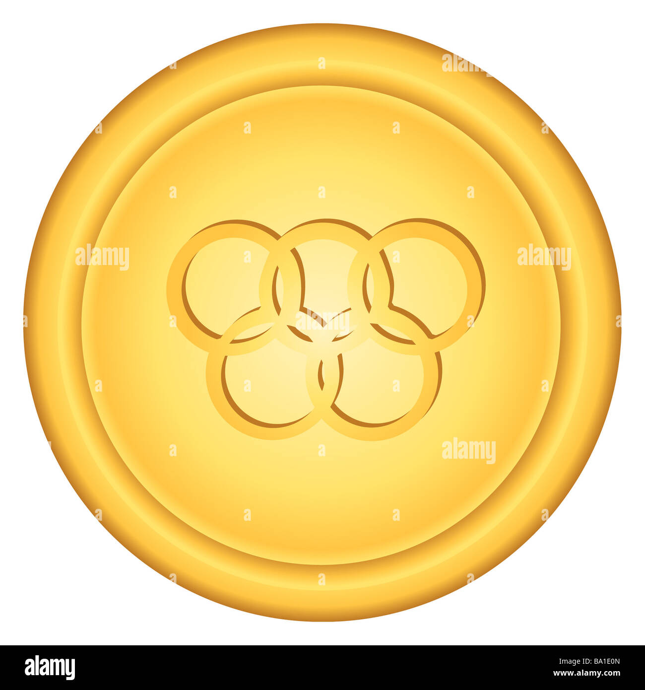 Medaglia d'oro alle Olimpiadi Foto Stock