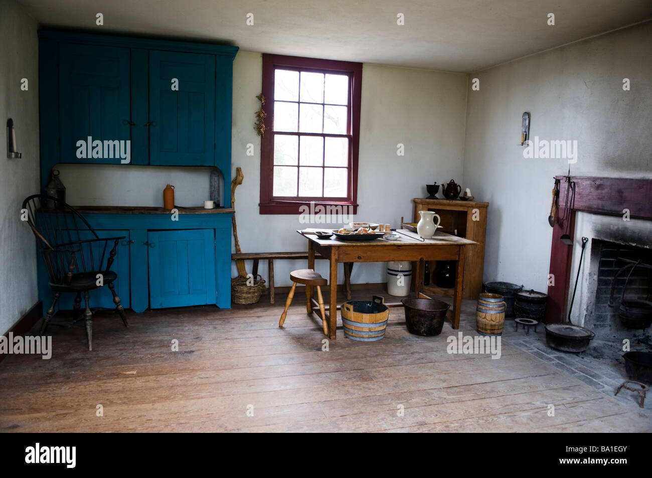 " Cenere Lawn-Highland' la casa del quinto presidente americano James Monroe. Questa è una vista interna della piantagione quarti slave. Foto Stock