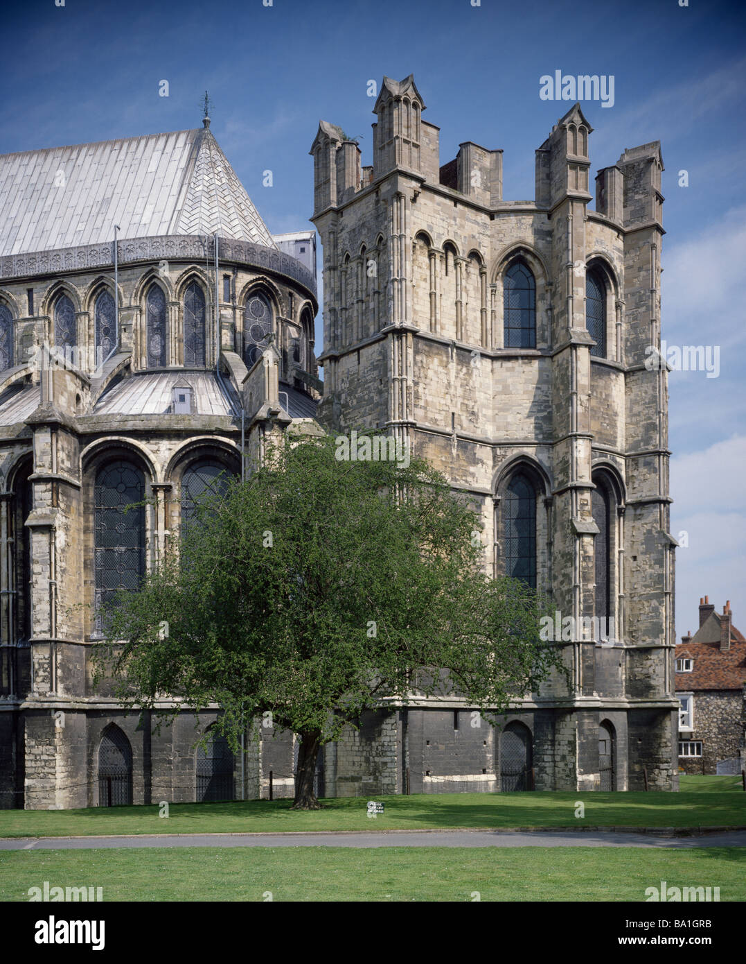 La Cattedrale di Canterbury a corona e Trinità Cappella del sud est Foto Stock