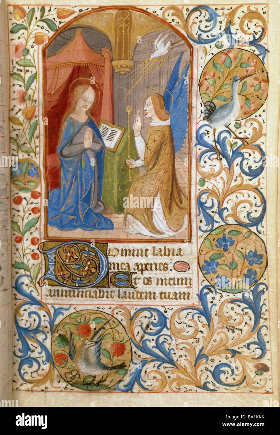 La Cattedrale di Canterbury Libro d Ore Annunciazione Foto Stock