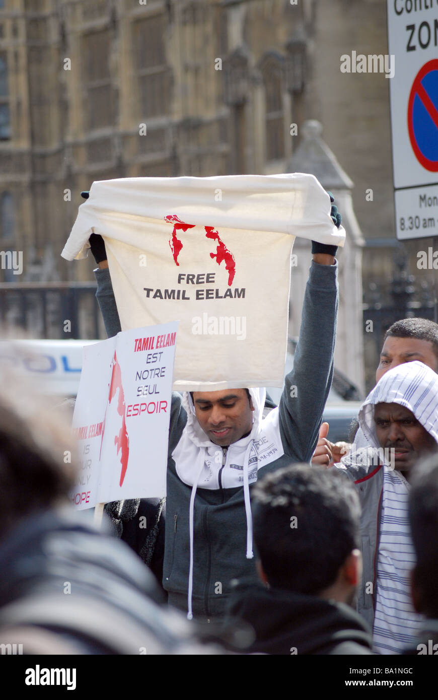 Il Tamil dello Sri Lanka manifestazione politica Londra Foto Stock