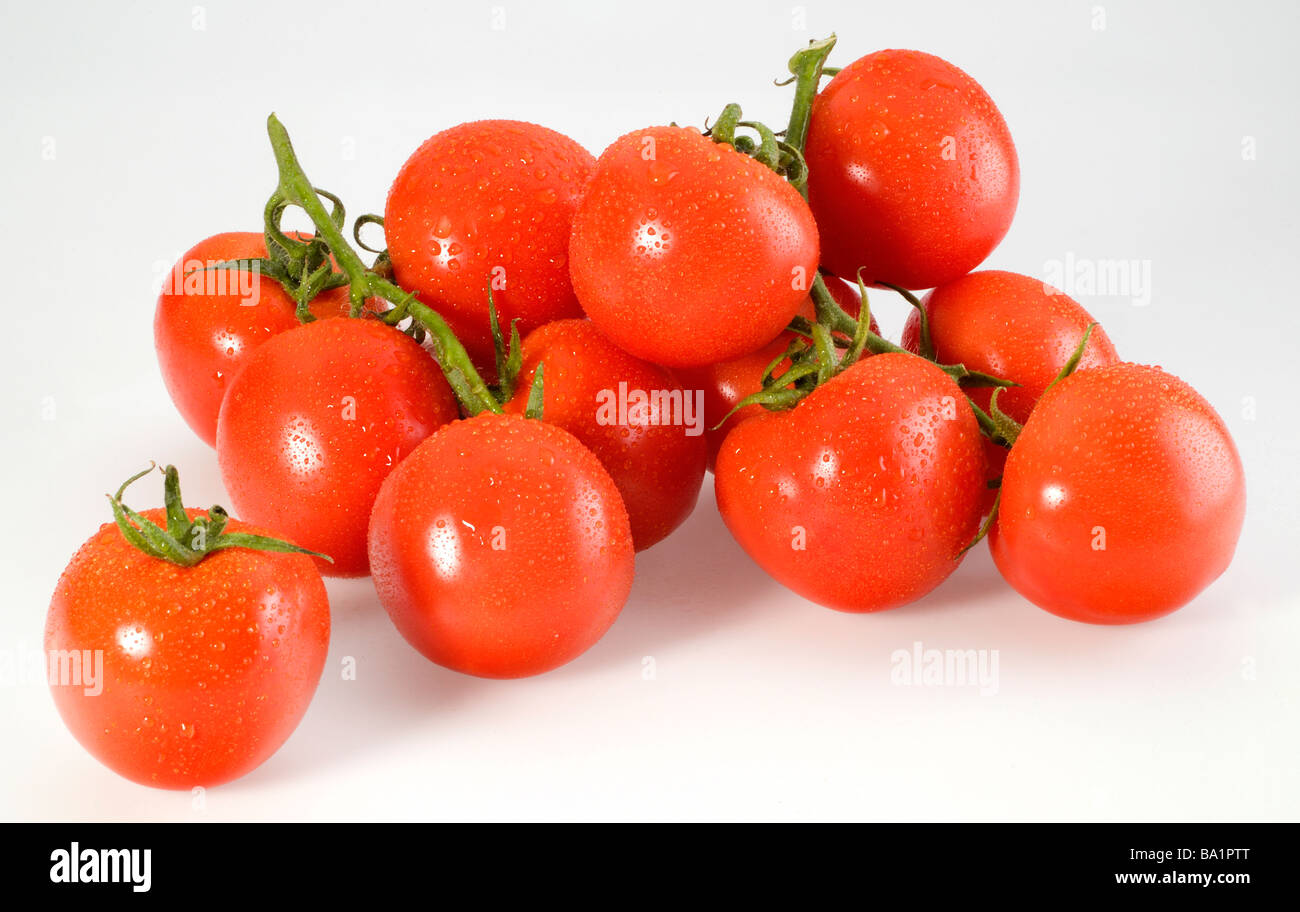 Grappolo di pomodori Foto Stock