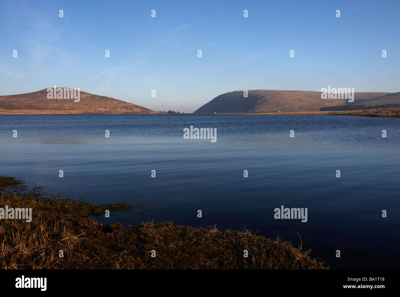 Spelga Dam serbatoio nel cuore della Mourne Mountains Irlanda del Nord Regno Unito Foto Stock