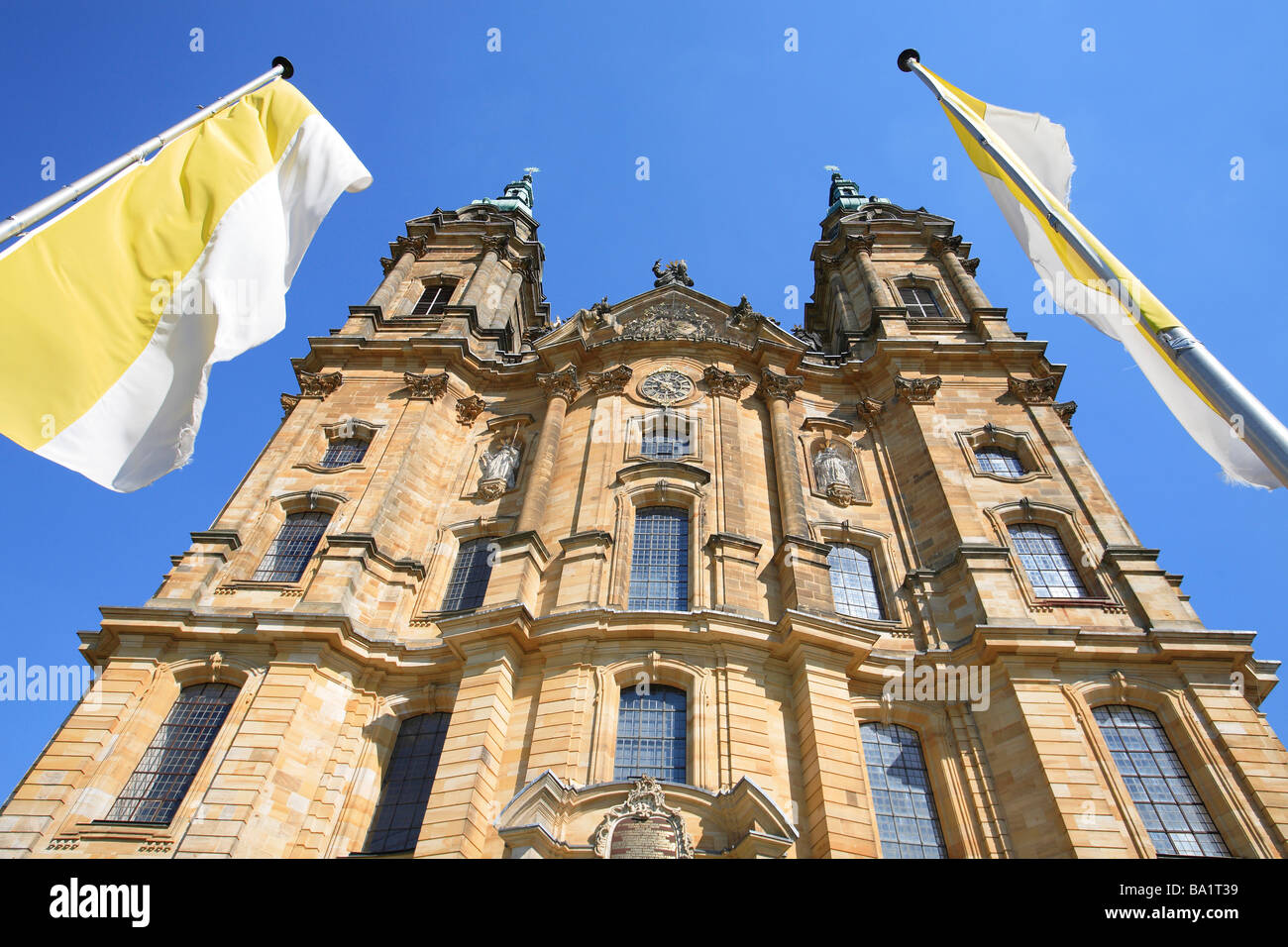 Pilgrimchurch di vierzehnheiligen vicino a Bad Staffelstein frankonia superiore Baviera Germania Foto Stock