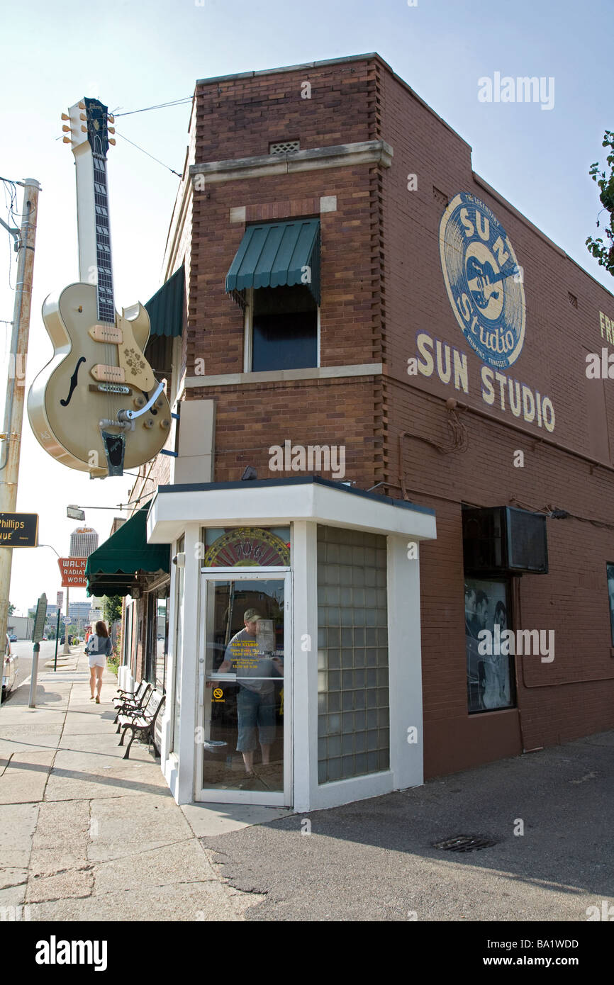 Sun Recording Studios in Memphis TN casa di Elvis e Rock and Roll Foto Stock