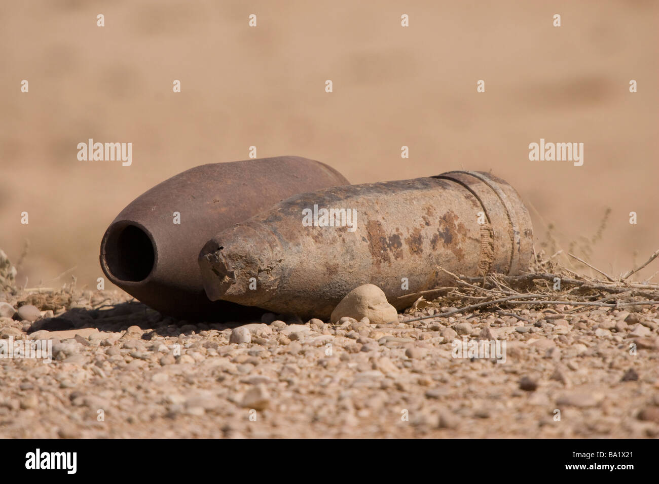 Artiglieria inerte tornate cucciolata Camp Wolfe. Foto Stock