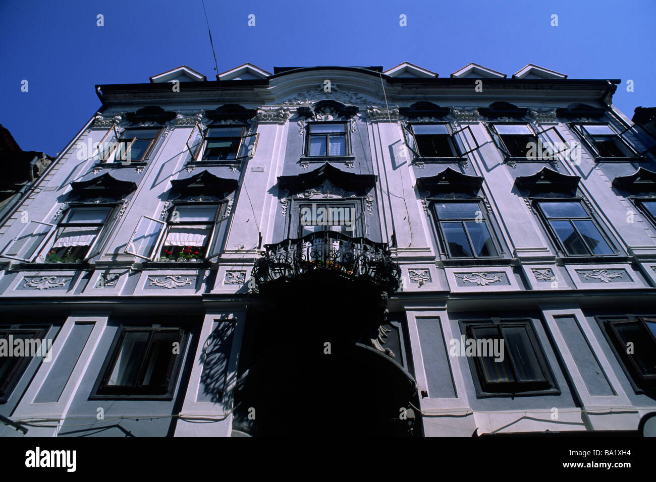 Slovenia, Lubiana, città vecchia, casa Schweiger (XVIII secolo) Foto Stock