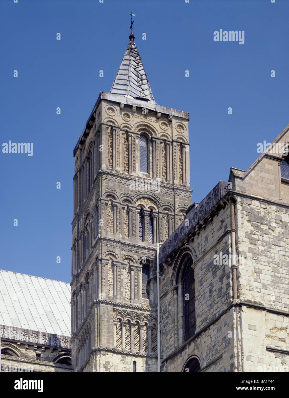 La Cattedrale di Canterbury Norman Torre scala Foto Stock