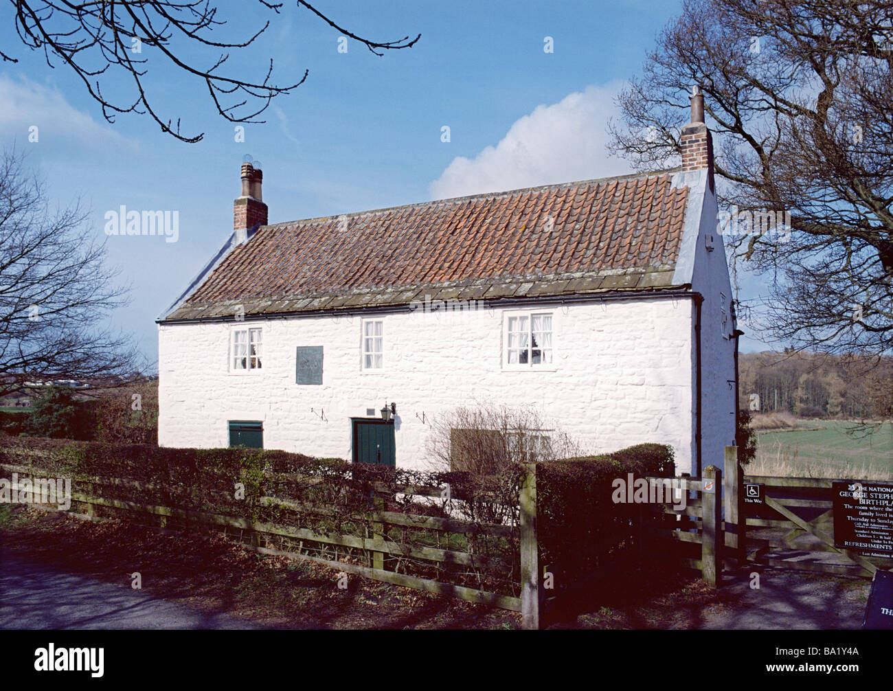George Stephenson's Cottage - Wylam, North East England, Regno Unito Foto Stock