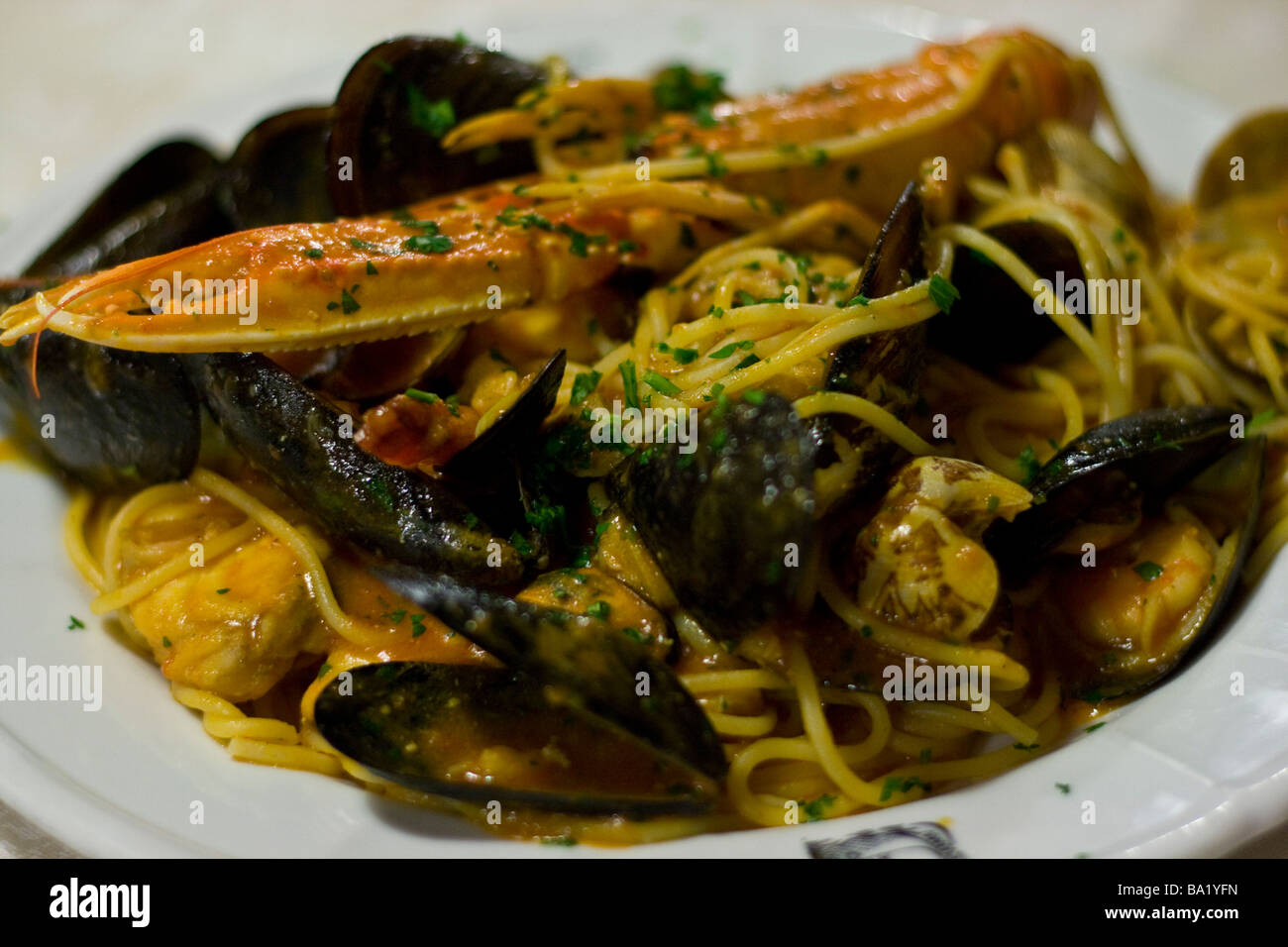 Frutti di Mare alla Taverna San Trovaso a Venezia Italia Foto Stock