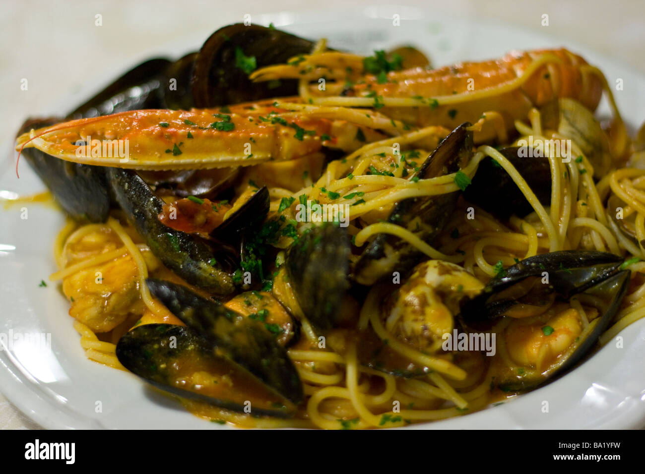 Frutti di Mare alla Taverna San Trovaso a Venezia Italia Foto Stock