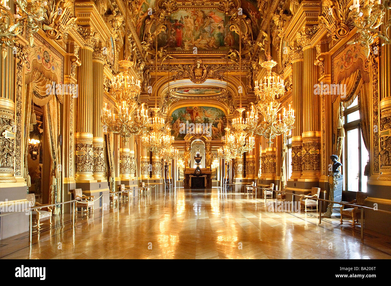 GRAND FOYER OPERA GARNIER PARIGI Foto Stock