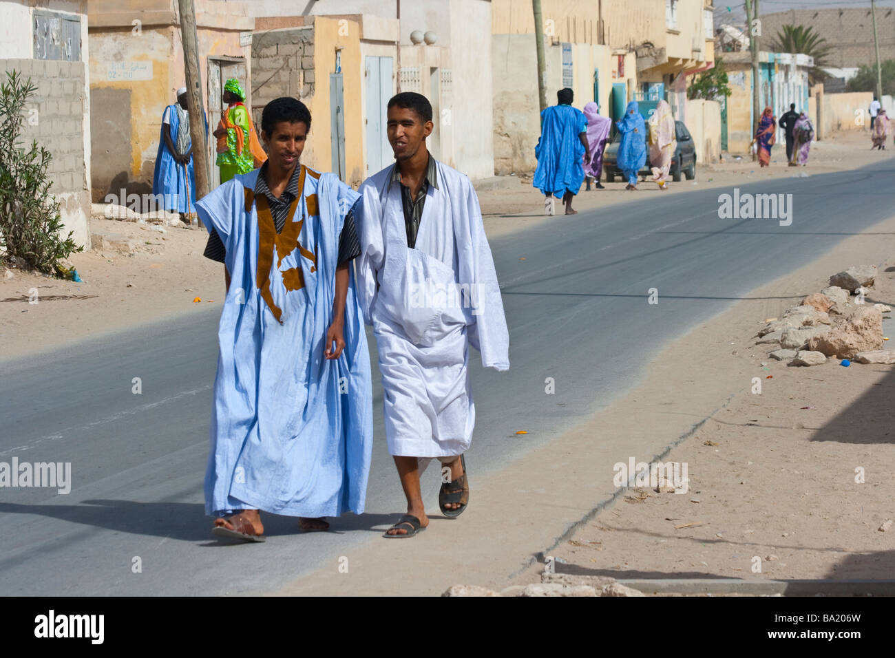 Street a Nouadhibou Mauritania Foto Stock