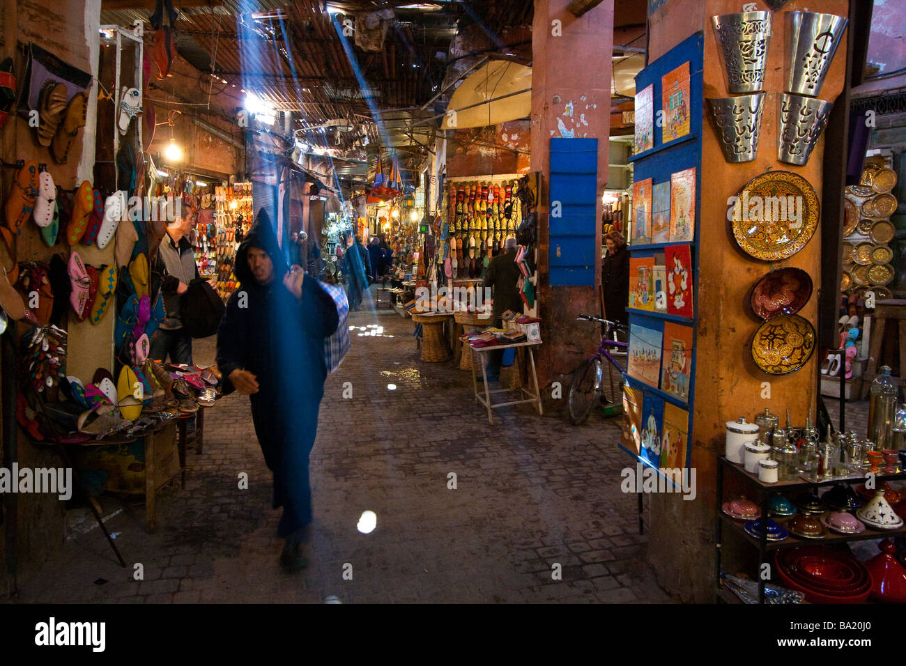 Bazaar a Marrakech in Marocco Foto Stock