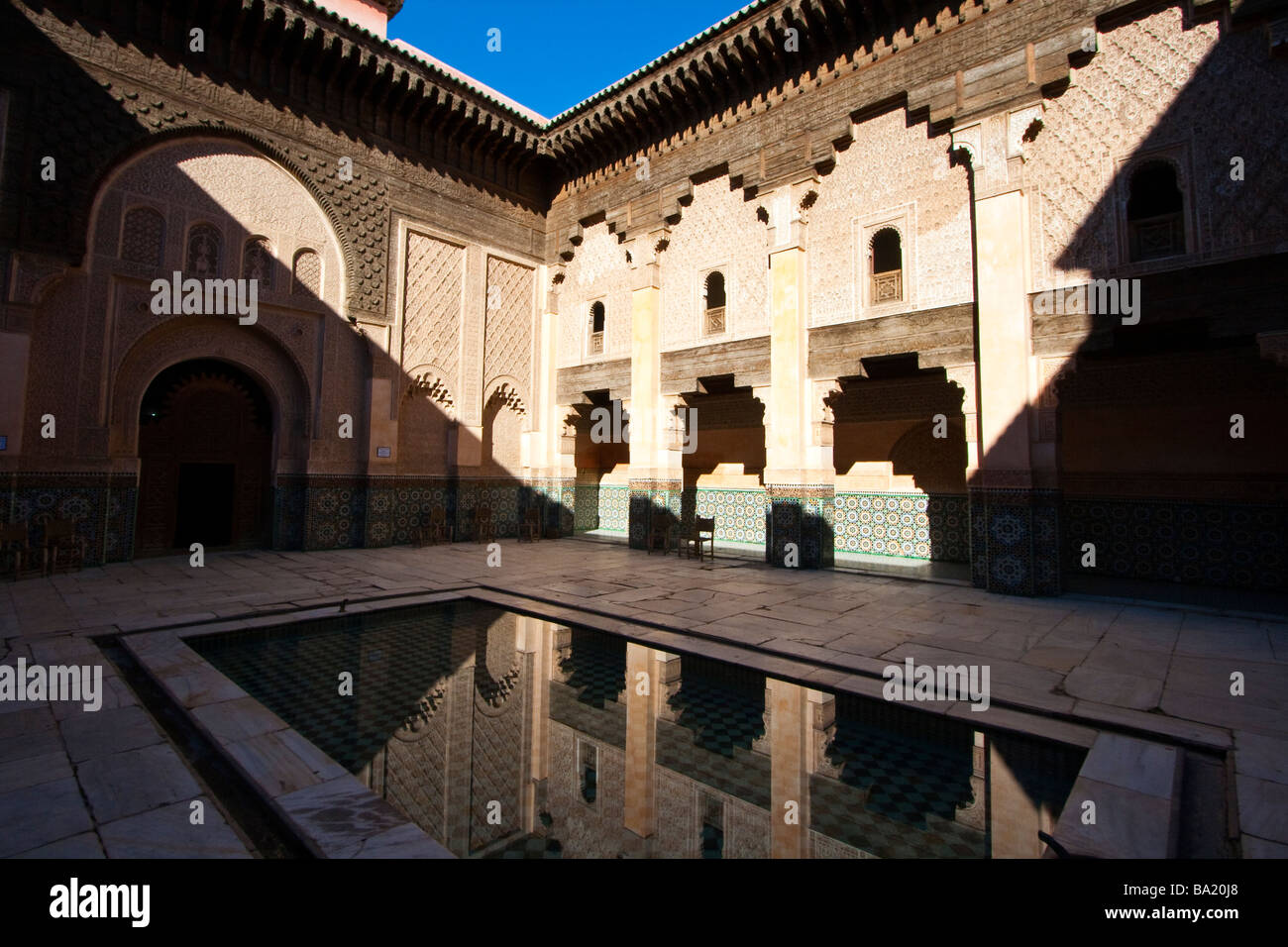 Ben Youssef Medersa a Marrakech in Marocco Foto Stock