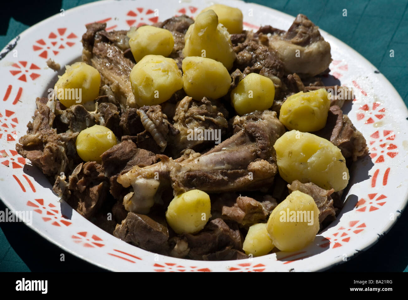 Carni di montone e di patate per la Tabaski in Timbuktu Mali Foto Stock